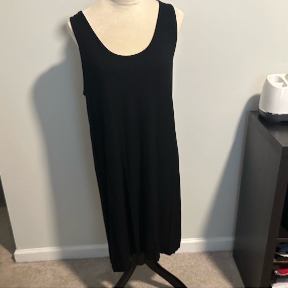 Soma Reversible black/ Striped Black White purple Sleeveless Dress